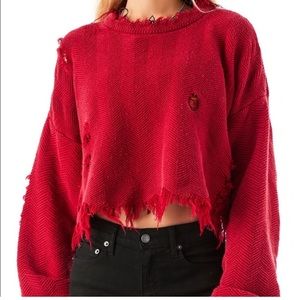 LF Furst Of A Kind Distressed Sweater